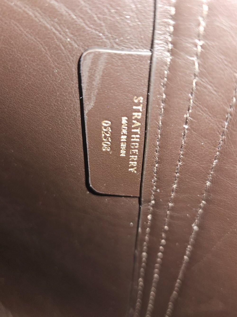 STRATHBERRY Kite Hobo Maxi Bag Suede Chocolate Brown - Picture 12 of 14